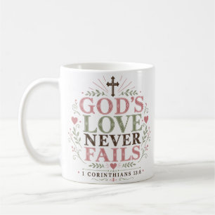 Gottes Liebe scheitert nie Spirituelles christlich Kaffeetasse