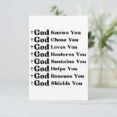 Gottes Liebe und verspricht glaubwürdige Hingabe Karte (Stehend Vorderseite)