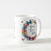 Gottes Liebe Versage nie Kaffeetasse (VorderseiteRechts)