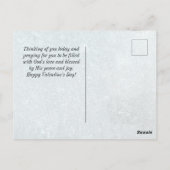 Gottes Liebe Versage niemals den Valentinstag Postkarte (Rückseite)