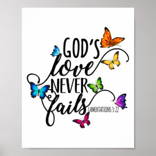 Gottes Liebe versagt nie - Schmetterlingskunst - R Poster