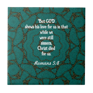 Gottes Liebe Zitat Romans 5:8 Fliese