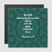Gottes Liebe Zitat Romans 5:8 Magnetkarte (Vorne/Hinten)