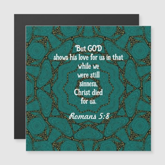 Gottes Liebe Zitat Romans 5:8 Magnetkarte (Vorne/Hinten)