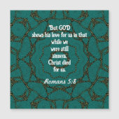Gottes Liebe Zitat Romans 5:8 Magnetkarte (Vorderseite)