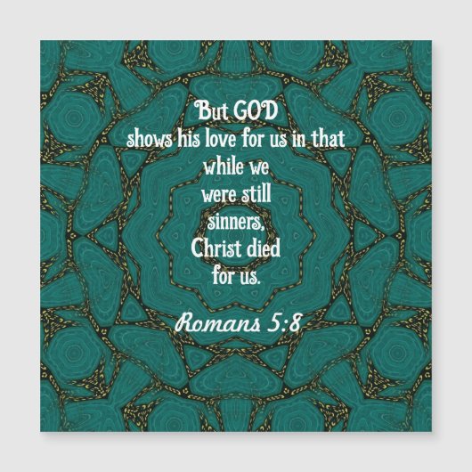 Gottes Liebe Zitat Romans 5:8 Magnetkarte (Vorderseite)