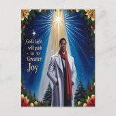 Gottes Light Religious Christmas Postcard Feiertagspostkarte (Vorderseite)