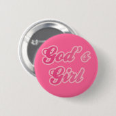 Gottes Mädchen Button (Vorne & Hinten)