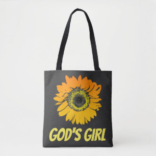 GOTTES MÄDCHEN CHRISTLICHE SONNENBLUMENTASCHE TASCHE