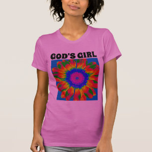 GOTTES MÄDCHEN-GEFÄRBTE KRAWATTE-T - SHIRT