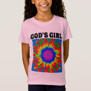 GOTTES MÄDCHEN-GEFÄRBTE KRAWATTE-T - SHIRT