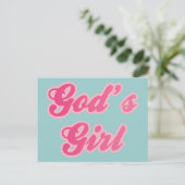 Gottes Mädchen Postkarte (Stehend Vorderseite)