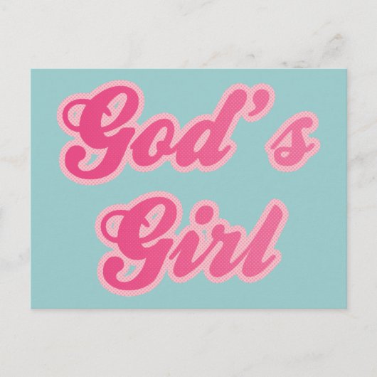 Gottes Mädchen Postkarte (Vorderseite)