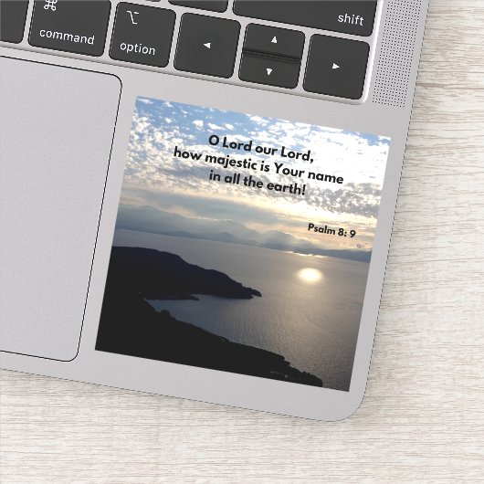 Gottes Majestic Erde und Name, Psalm 8:9 Aufkleber (Detail)