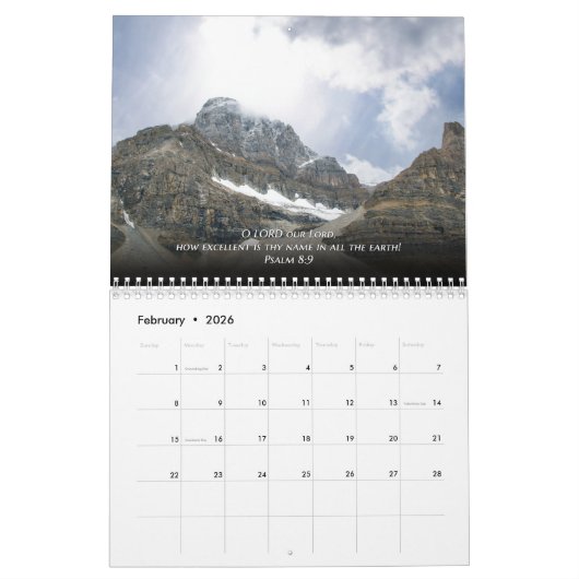 Gottes Majestic Wonders 2025 Kalender (Feb 2026)