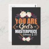 Gottes Meisterwerk Ephesianer 2:10 Bibelverse Postkarte (Vorne/Hinten)
