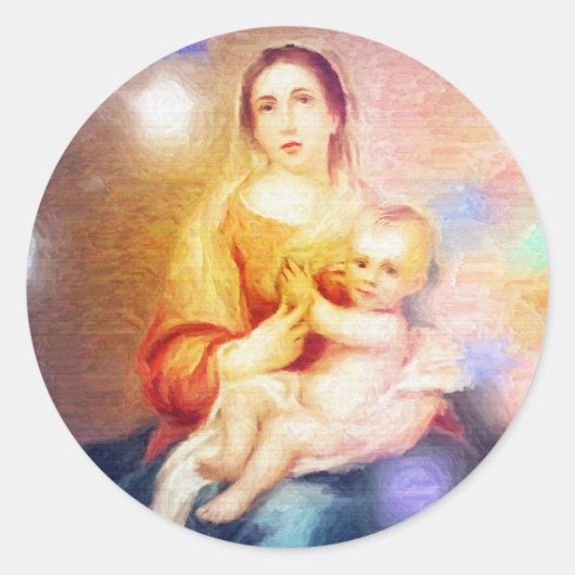 Gottes Meisterwerk ist Mutter Runder Aufkleber (Vorderseite)