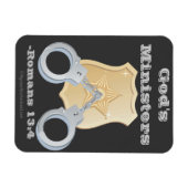 Gottes Minister Detektives Abzeichen Magnet (Horizontal)