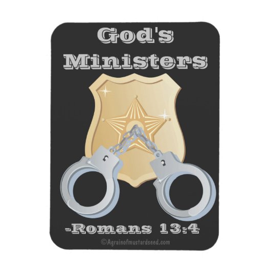 Gottes Minister Detektives Abzeichen Magnet (Vertikal)
