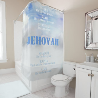 Gottes Namen JIREH SHALOM RAPHA Duschvorhang