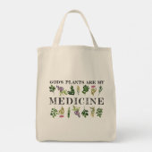 Gottes Pflanze sind meine medizinische natürliche Tragetasche (Rückseite)