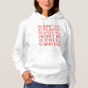 Gottes Plan ist die Wartezeit wert Christliches Mä Hoodie