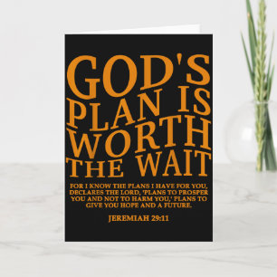 Gottes Plan ist einen wartens wert Christlich Jesu Karte