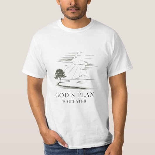 Gottes Plan ist größer - Christlich inspirierend T-Shirt (Vorderseite)