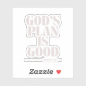 Gottes Plan ist gut – Römer 8:28 Aufkleber (Blatt)