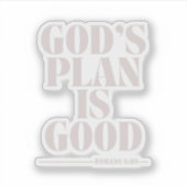 Gottes Plan ist gut – Römer 8:28 Aufkleber (Vorderseite)