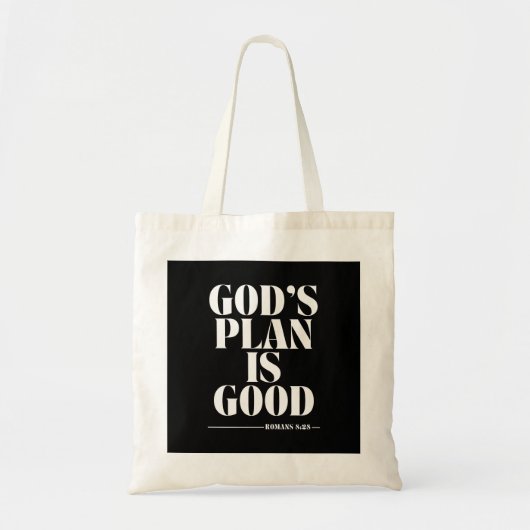 Gottes Plan ist gut - Römer 8:28 Tragetasche (Vorne)