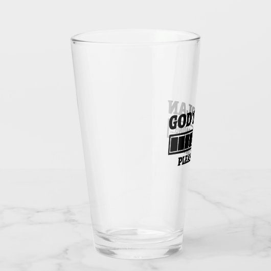 Gottes Plan Ladung Bitte warten Glas Cup (Rechts)