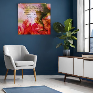 Gottes Plan Schrift Kunst Druck Leinwanddruck