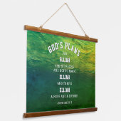 GOTTES PLANS Jeremiah 29:11 Christlich Wandteppich Mit Holzrahmen (Gewinkelt)