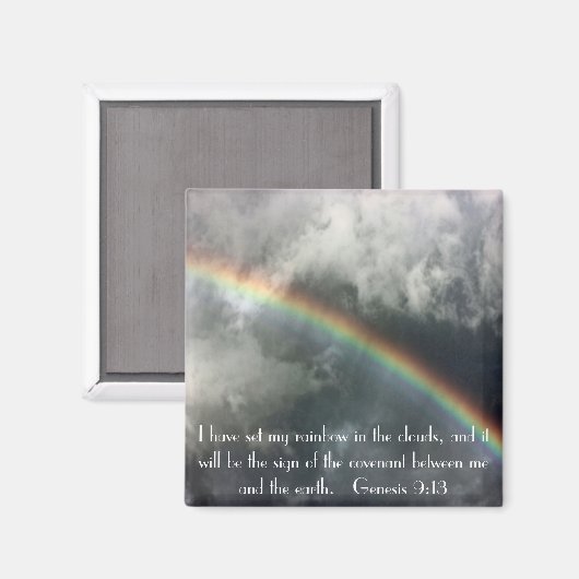 Gottes Regenbogenbibel Genesis 9:13 Magnet (Vorderseite/Rückseite)
