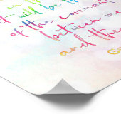 Gottes Regenbogengenese 9 Christliche Versenwand Poster (Ecke)