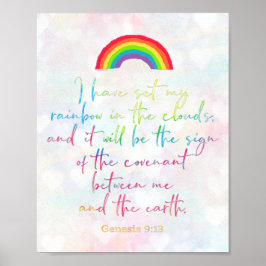 Gottes Regenbogengenese 9 Christliche Versenwand Poster