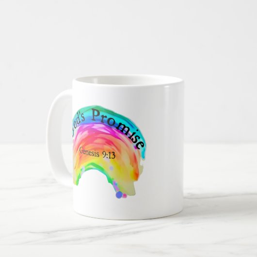 Gottes Regenbogenversprechen Kaffeetasse (Vorderseite Links)