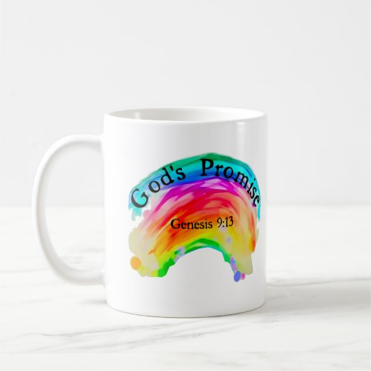 Gottes Regenbogenversprechen Kaffeetasse (Links)