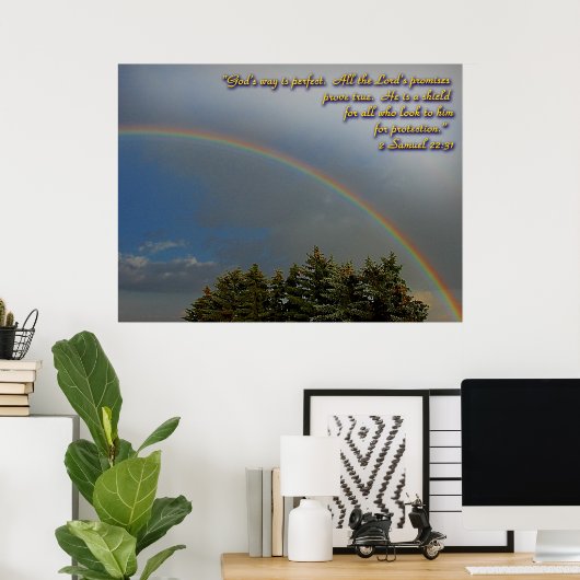 Gottes Regenbogenversprechen Poster (Heimbüro)