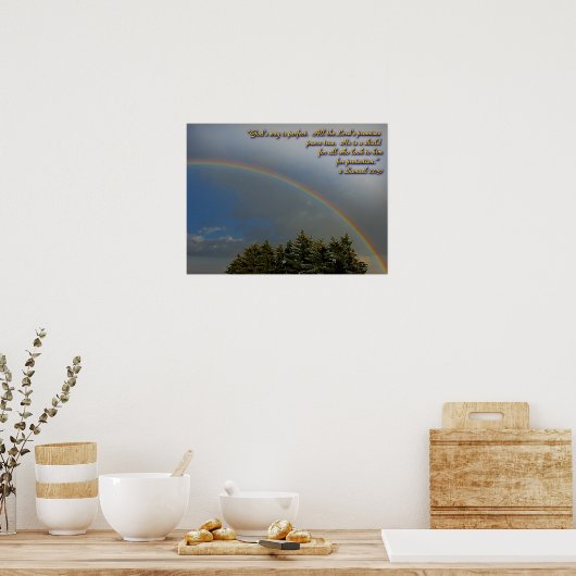Gottes Regenbogenversprechen Poster (Küche)