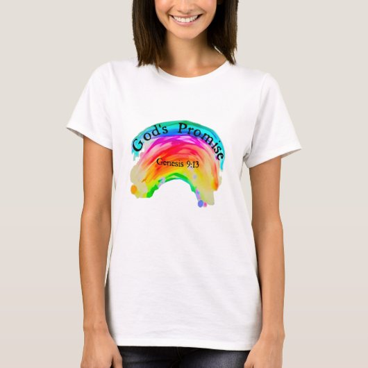 Gottes Regenbogenversprechen T-Shirt (Vorderseite)