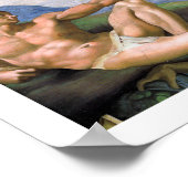 Gottes Schaffen Adam (Detail) von Michelangelo Poster (Ecke)