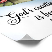 Gottes Schöpfung ist wunderschönes Christliches Ki Poster (Ecke)