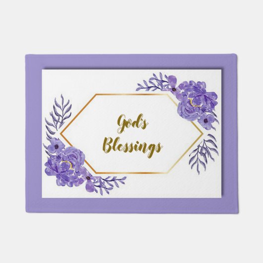 Gottes Segen vor der Tür Fußmatte (Vorderseite)