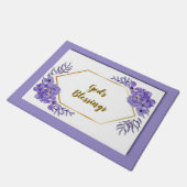 Gottes Segen vor der Tür Fußmatte (Schrägansicht)