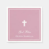 Gottes segensreiches Cross Girl Baptisse Serviette (Vorderseite)