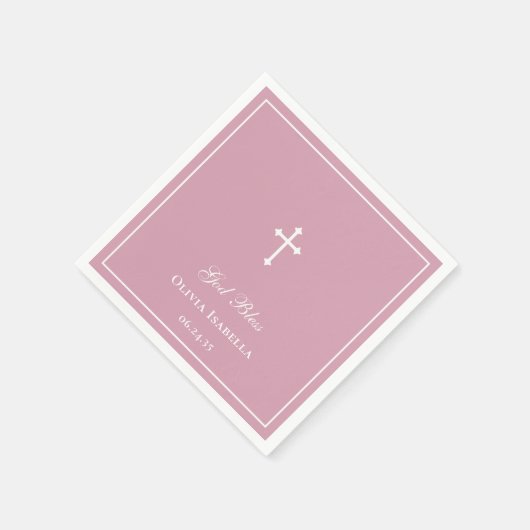 Gottes segensreiches Cross Girl Baptisse Serviette (Ecke)