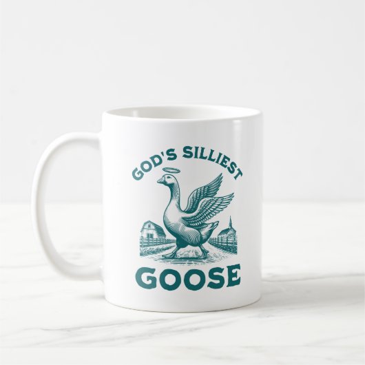 Gottes Silarly Goose Bird Funny Sarcastic Sprichwo Kaffeetasse (Links)