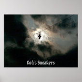Gottes Sneakers Text Poster (Vorne)
